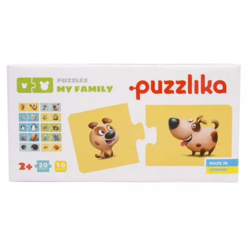 Puzzlika fa XXL kirakó – Állatcsalád (20 db-os)