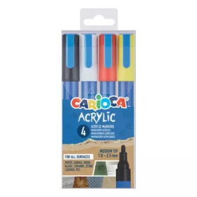 Carioca Acrylic akril gömbhegyű marker – 4 db