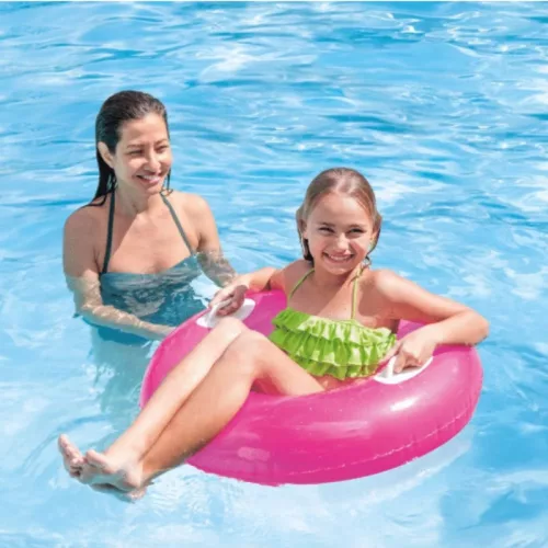 HI-GLOSS kapaszkodós pink úszógumi (76 cm)