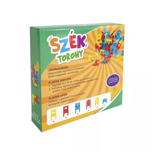 Széktorony társasjáték – 36 db