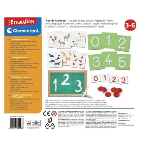 Clementoni Montessori 50223 Tapintható számok fejlesztő és oktatójáték