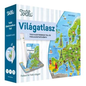 Tolki Világatlasz – Interaktív foglalkoztató könyv készlet elektronikus tollal