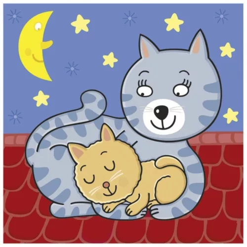Dino Baby puzzle szett – Állatok és kicsinyeik (3, 4 és 5 db)