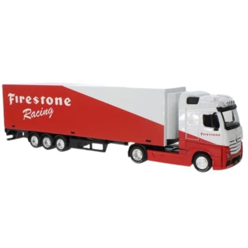 Bburago 1:43 játékautó - M-B Actross kamion: Firestone Racing