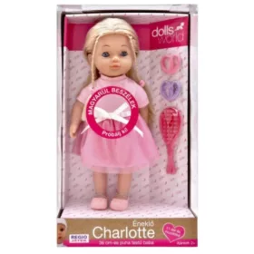 Dolls World Éneklő Charlotte baba rózsaszín ruhában