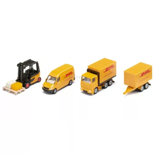 SIKU 6324 DHL logisztikai készlet – Autók és targonca