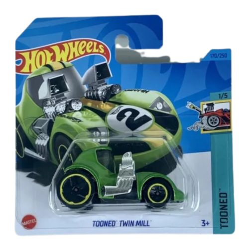 Hot Wheels 1/5 Tooned - Tooned Twin Mill zöld kisautó