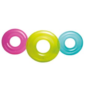 Intex - Felfújható úszógumi áttetsző neon színben (1 db)