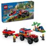 LEGO City Fire 60412 4X4 Tűzoltóautó mentőcsónakkal