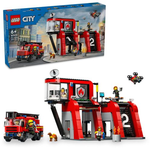 LEGO City Fire 60414 Tűzoltóállomás és tűzoltóautó