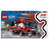 LEGO City Project Alicia 2025 60443 F1-es boxutca és személyzet, Ferrari autóval