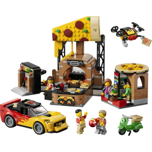 LEGO City 60496 Pizzéria kiszállító járművekkel
