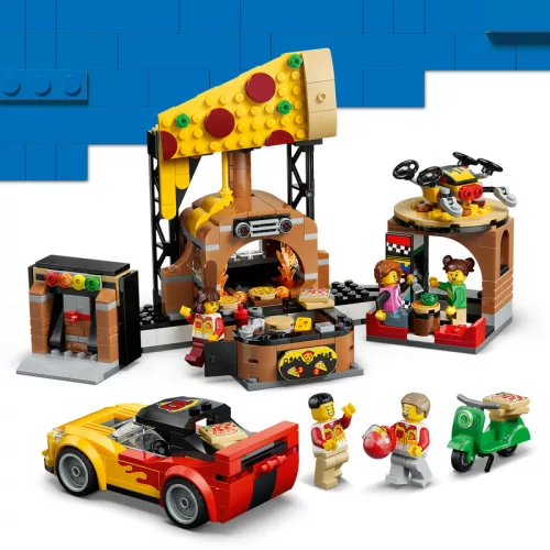 LEGO City 60496 Pizzéria kiszállító járművekkel