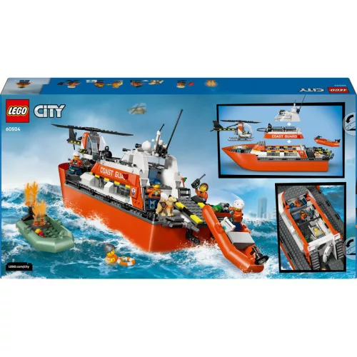 LEGO City Exploration 60504 Parti őrség mentőcsónak és helikopter