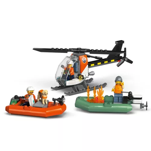 LEGO City Exploration 60504 Parti őrség mentőcsónak és helikopter