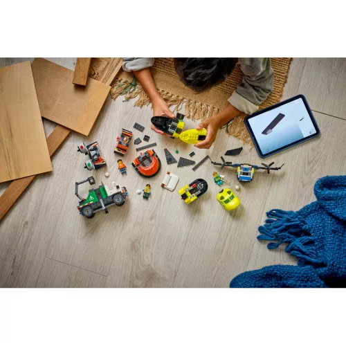 LEGO City Great Vehicles 60505 Repülőgép, emelőkosaras kocsi és légpárnás jármű remix