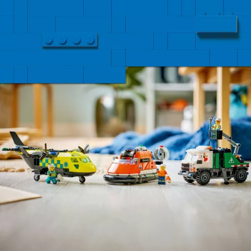 LEGO City Great Vehicles 60505 Repülőgép, emelőkosaras kocsi és légpárnás jármű remix