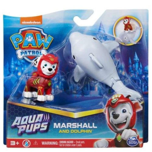 Mancs Őrjárat Aqua Pups hősök - Marshall és Dolphin játékfigura
