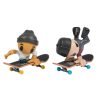 Tech Deck SK8 Crew Twin Shred Pack - Fekete sapkás és Szürke sapkás játékfigura ujjgördeszkával (2 db)