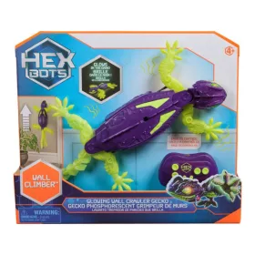 HEXBUG HEX BOTS sötétben világító falra mászó robot gékkó – lila/zöld