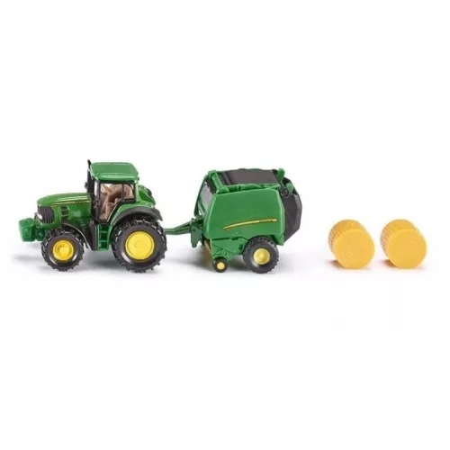 SIKU 1665 John Deere traktor bálázóval