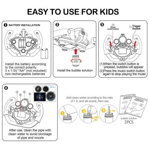 Szappanbuborékfújó kormány