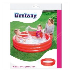   Bestway - Piros színű 3 gyűrűs gyermekmedence (152x30 cm)