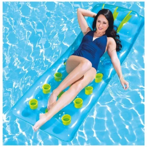 Bestway - Átlátszó poharas matrac zöld színben (188 x 71 cm)