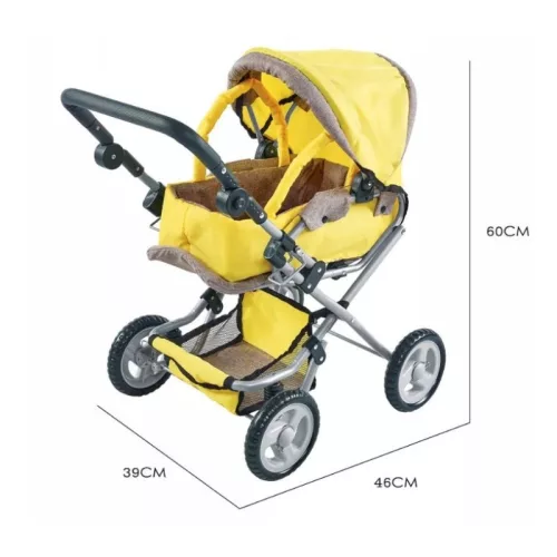 Dollri Starri Citromsárga babakocsi