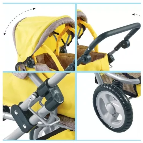 Dollri Starri Citromsárga babakocsi