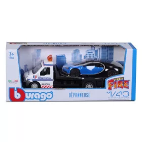 Bburago 1:43 játékautó – Street Fire autómentő tréler és játékautó: Intervention KL57-65