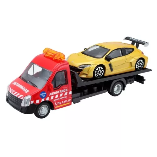 Bburago Street Fire autómentő tréler Renault Megane RS kisautóval (1:43)