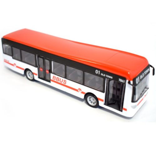 Bburago Street Fire City Bus - Piros játékbusz