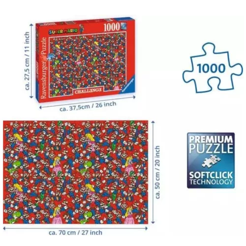 Ravensburger 16525 puzzle – Super Mario (1000 db)