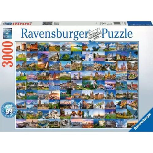 Ravensburger 17080 puzzle - 99 gyönyörű hely (3000 db)