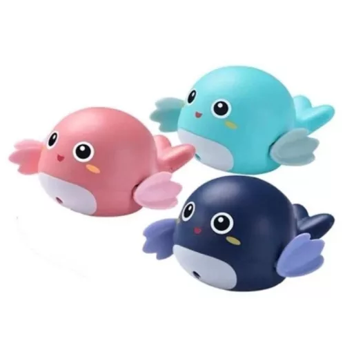 Felhúzható műanyag delfinek fürdőjáték (3 db/csomag)