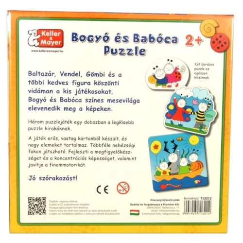 Keller & Mayer Bogyó és Babóca puzzle játék kicsiknek – 2, 4, 6 db-os