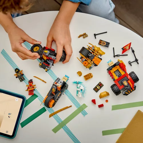 LEGO Ninjago 71864 Kai és Cole kombinálható járművei