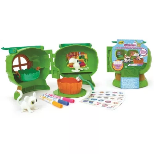 Crayola Washimals Kimosható állatkák - Faház a szafarin játékszett