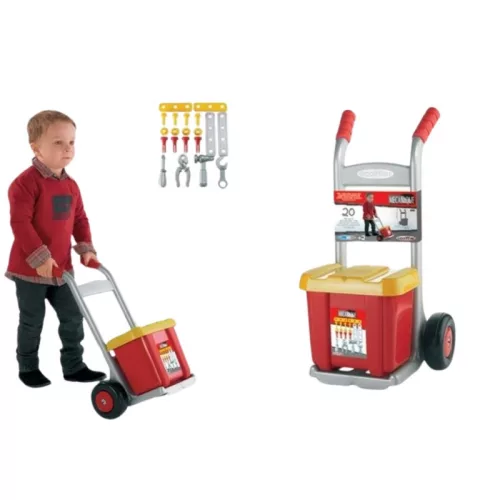 Écoiffier Mecanique 02381 Molnárkocsis szerelőláda 20 db kiegészítővel