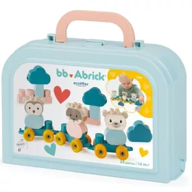 Écoiffier BB Abrick didaktikus kisvonat építőjáték elemekkel