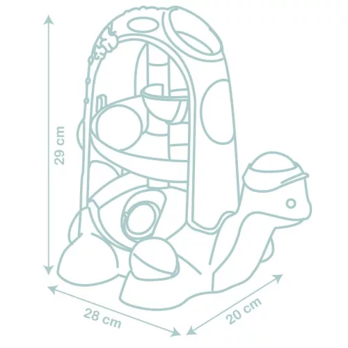 Little Smoby 140310 Kisteknős labdákkal készségfejlesztő bébijáték