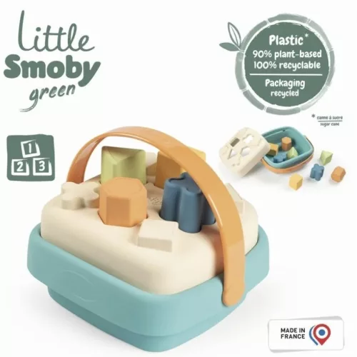 Smoby Green Little 140604 formabedobó játék készségfejlesztő kosár
