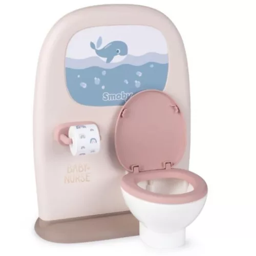Smoby Baby Nurse 220380 babafürdőszoba WC-vel és mosdóval
