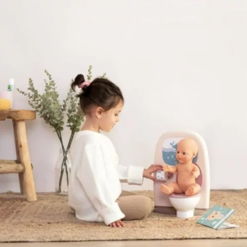 Smoby Baby Nurse 220380 babafürdőszoba WC-vel és mosdóval