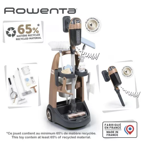 Smoby Rowenta 330326 játékszett – Takarítókocsi rúdporszívóval
