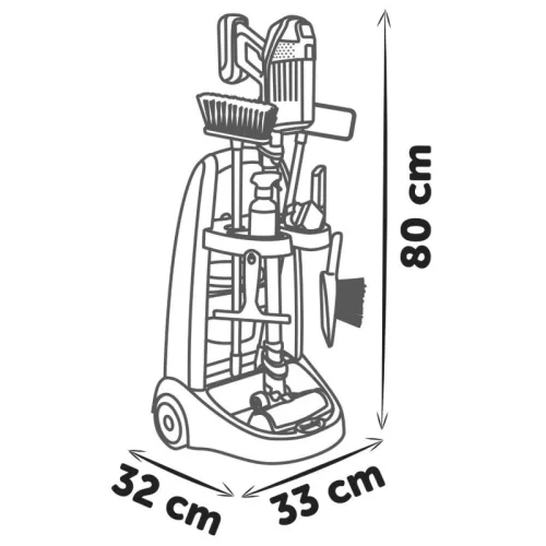 Smoby Rowenta 330326 játékszett – Takarítókocsi rúdporszívóval