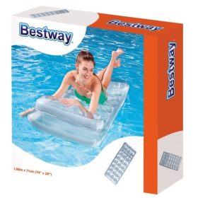 Bestway átlátszó poharas matrac (188x71 cm, ezüst)