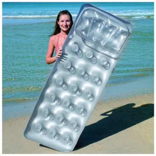 Bestway átlátszó poharas matrac (188x71 cm, ezüst)