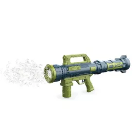 Buborékfújó játékpuska zöld-fekete színben